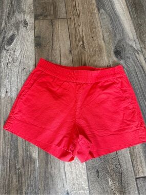 J. Crew Bright Red High-Waist Casual Shorts